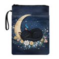thumbnail image 1 of HELLHERO Moon and Floral Pattern Bible Case Bag Classic Book Organzier Holder with Book Protection Polyester Protector Wrap Bag for Librarian 8.66 x 11.42, 1 of 8