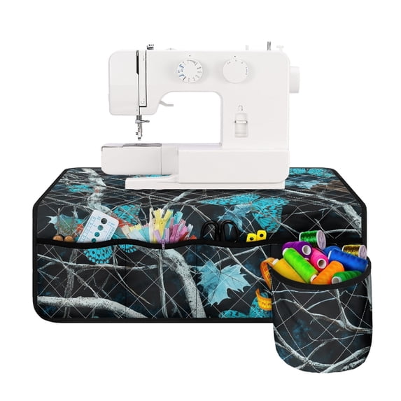 HELLHERO Mother's Day Sewing Machine Mat Beautiful & Practical Fusion Easy to Clean Sewing Machines Table Pad Fabric Polyester for Most Sewing Machine Table