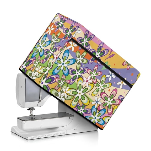 HELLHERO Multi-Color Floral Pattern Dust Cover for Sewing Machine Dust and Waterproof Cover Waterproof Cover