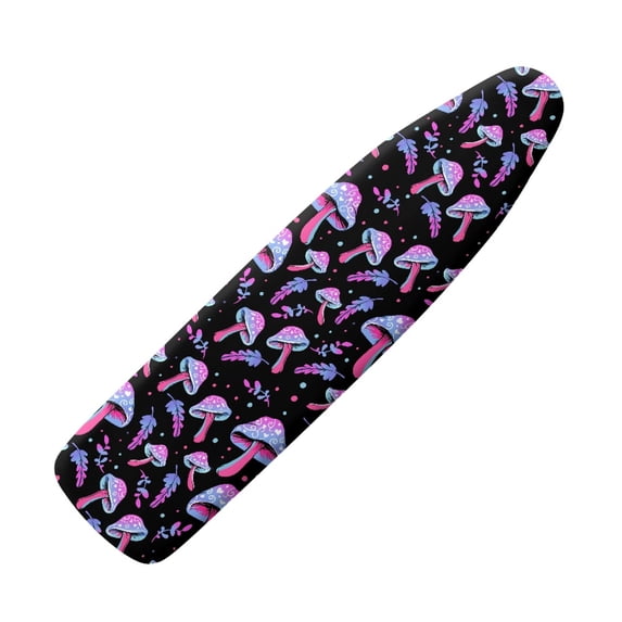 HELLHERO Mushroom Pattern Ironing Board Cover Elastic Edge Protector Tabletop Ironing Board Cover Hook and Loop Fastener 15x54 Inch