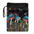thumbnail image 1 of HELLHERO Mushroom and Dragonfly Pattern Book Sleeve for Student, Book Organzoer Holder, Washable, Church Bible Bag for Hardcover Textbooks Paperbacks, 1 of 7