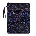thumbnail image 1 of HELLHERO Music Butterfly Glow 1pcs Book Protector with Pocket Book Storage Bag Book Organzier Holder with Book Protection for Mother Reusable, 1 of 8