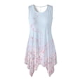thumbnail image 1 of HELLHERO Music Flowers Sleeveless Sundress for Outdoor Holiday Trips, Round Neck Side Pockets Sleeveless Dress, 1 of 8