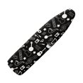 thumbnail image 1 of HELLHERO Music notes 15" x 54" Ironing Board Cover, 3 Pairs of Hook and Loop Fastener Straps,Elastic Edges, Iron Board Cover with Scorch Resistant Thick Padding, 1 of 5