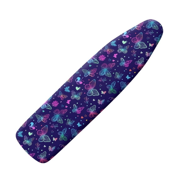 HELLHERO Neon Butterfly Love Elastic Edge Ironing Board Cover 3 Fasteners Table Top Ironing Board Cover for Friends(Not Heat Resistant)