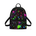 thumbnail image 1 of HELLHERO Neon Ink Splatter Small Travel Backpack, Zipper Closure Polyester Mini Backpack for Women, Adjustable Strap Daypack for Work Walking, 1 of 8