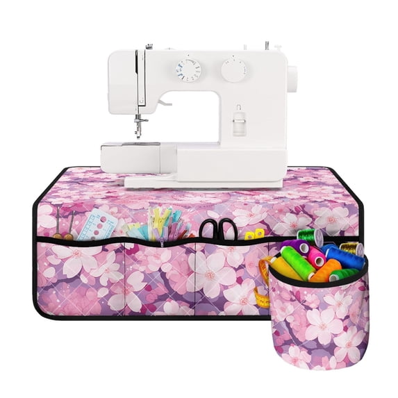HELLHERO Newt Cherry Blossom Sewing Machine Pad Durable Waterproof for Home Sewing Classes, Fall