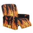 thumbnail image 1 of HELLHERO Non Slip 4 Pack Recliner Chair Covers for Kids, Polyester Spandex Fabric Easy to Install Reclining Chair Covers for Office, Fire Pattern Design, 1 of 8