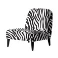 thumbnail image 1 of HELLHERO Non Slip Armless Accent Chair Slipcover Elastic Bottom Dustproof Armless Accent Chair Cover for Hotel, Zebra, 1 of 8
