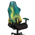 thumbnail image 1 of HELLHERO Northern Lights Forest Stretchable Gaming Chair Cover with Armrest Covers for Office Game Room, Non-Slip Soft Set of 4 Computer Chair Covers with Armchair Slipcovers, 1 of 10
