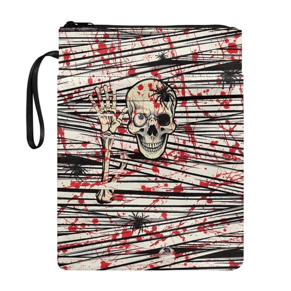 HELLHERO Notebook Wraps Book Lovers Gifts Carrying Book Case with Washable Polyester Fabric Book Storage Bag Handle for Paperbacks Book Librarian 8.66 x 11.42