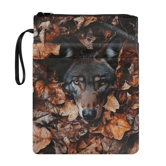 HELLHERO Notebook Wraps with Book Protection Polyester Fabric Books Sleeve with Waterproof for Hardcover Notebook Bible Journal Book Storage Bag Pocket