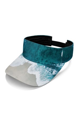 Ocean Wave Lightweight Sun Visor for Running Hiking, Adjustable Comfortable Visor Hat, Polyester Fabric Open Top Open Top Breathable Hat