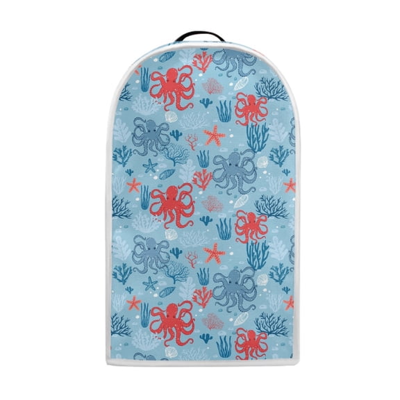 HELLHERO Octopus and Starfish Pattern Design Food Processor Cover with Handle Easy to Install Blender Dust Cover for Kitchen Counter