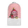 thumbnail image 1 of HELLHERO Oil Proof Protective Case with There is only one dust cover Hand Strap 15.94"H x 9.45"L x 7.28"W, Pink Axolotl Christmas, 1 of 6