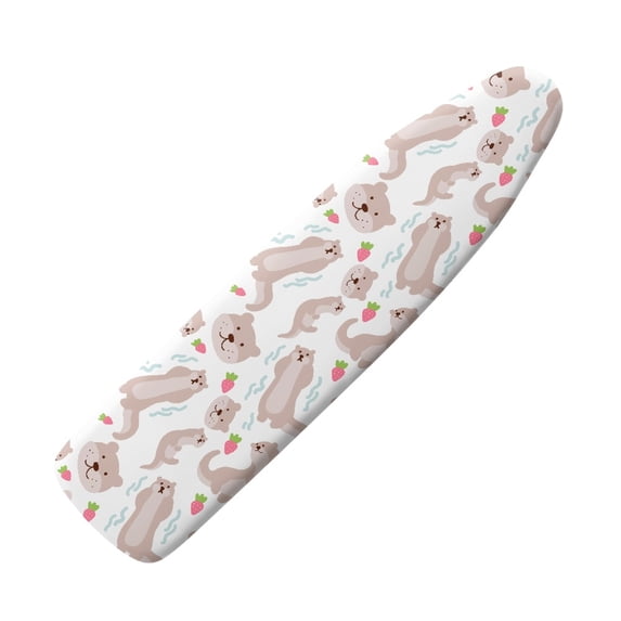 HELLHERO Otter Strawberry Design Ironing Board Cover 15x54 Inch Replacement Accessories Elastic Edge Elastic Edge Fabric Ironing Board Covets for Women