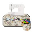 thumbnail image 1 of HELLHERO Owl Floral Branch Sewing Machine Mat Premium Fabric Sewing Accessories Travelling with 4 Pockets Washable for Mother's Day Present, 1 of 5