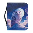 thumbnail image 1 of HELLHERO Owl Pattern Design Bible Cover for Christian Prayer Church, Zipper Bible Bag PU Leather Lightweight Bible Covers, 1 of 12