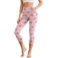 thumbnail image 1 of HELLHERO Owl Star Printed Capri Leggings for Women Breathable Yoga Leggings High Waisted Yoga Pants Athletic Yoga Capris with Pockets, L, 1 of 7