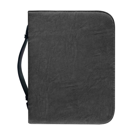 HELLHERO PU Leather Bible Bag with Durable Handle, Portable Bible Carrying Case for Church, Outdoor Study and Daily Use for Men and Women