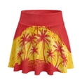 thumbnail image 1 of HELLHERO Palm Sunset Built-in Shorts Tennis Golf Skirts, Workout 2 Side Pockets Polyester Spandex Tennis Skirt for Pickleball Daily Wear Party, 1 of 9
