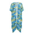 thumbnail image 1 of HELLHERO Palm Tree Bathing Suit Cover Up Polyester Cardigan Free Size Long Kimono Swimsuit Cover Up for Women, 1 of 6