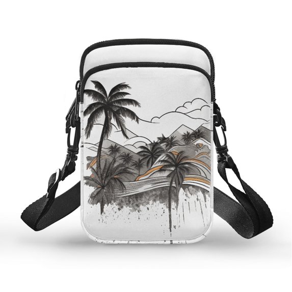 HELLHERO Palm Tree Pattern Design Shoulder Purse Trendy, with Adjustable Strap for Casual Use, Outdoor Travel