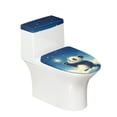 thumbnail image 1 of HELLHERO Panda Elastic Edge Polyester Bathroom Toilet Cozy Set Stretch Lid Cover Set for Toilet & Elastic Installation for Indoor Home, 1 of 8