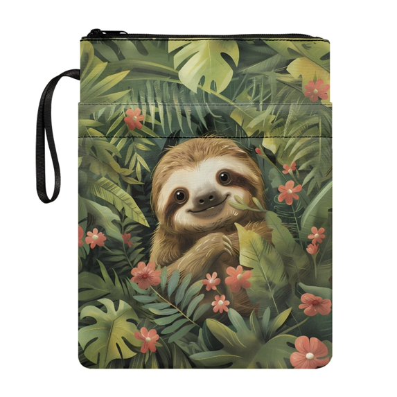 HELLHERO Paperback Book Cover, 1pcs Polyester Fabric Zipper Book Carrying Case for Journals Planners Books, 8.66 x 11.42