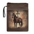 thumbnail image 1 of HELLHERO Paperback Book Cover for Friend, Carrying Book Case, Lightweight, Protector Wrap Bag for Classroom Library, Horse Holy Cross, 1 of 8