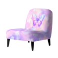thumbnail image 1 of HELLHERO Pastel Butterfly Sky Elastic Bottom Armless Accent Chair Protector with Decorations, Comfortable Armless Chair Slipcover, 1 of 8