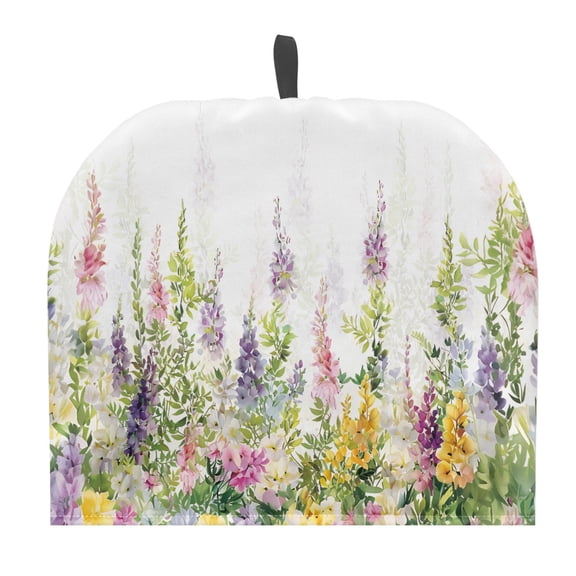 HELLHERO Pastel Wildflower Field Teapot Dust Cover Creative Polyester Cavcas Keep Warm Lightweight for Housewife