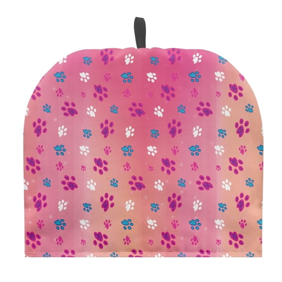 HELLHERO Paw Print Pattern Teapot Dust Cover Insulating Warming Dust Proof Coffee Pot Cloth Covers