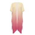 thumbnail image 1 of HELLHERO Peach Gradient Pattern Long Kimono Swimsuit Cover Up Loose Polyester Fashion Bathing Suit Cover Up, 1 of 6