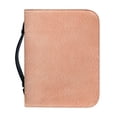 thumbnail image 1 of HELLHERO Peach Textured Pattern Bible Book Cover, Top Handle PU Leather Bible Cover for Outdoor Church, Lightweight Bible Book Covers, 1 of 12