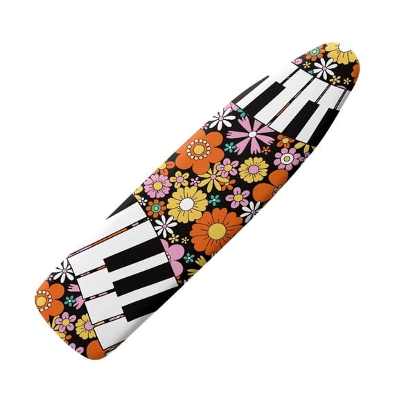 HELLHERO Piano Keys Ironing Board Cover Dust Proof Protection Non-Slip Easy Fit Polyester Fiber Fabric 15"x54"