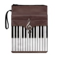 thumbnail image 1 of HELLHERO Piano Musical Note Patterns Book Sleeve Protector with Waterproof Polyester Fabric Book Storage Bag Zipper Bag Decorative Design Book Organzoer Holder, 1 of 8