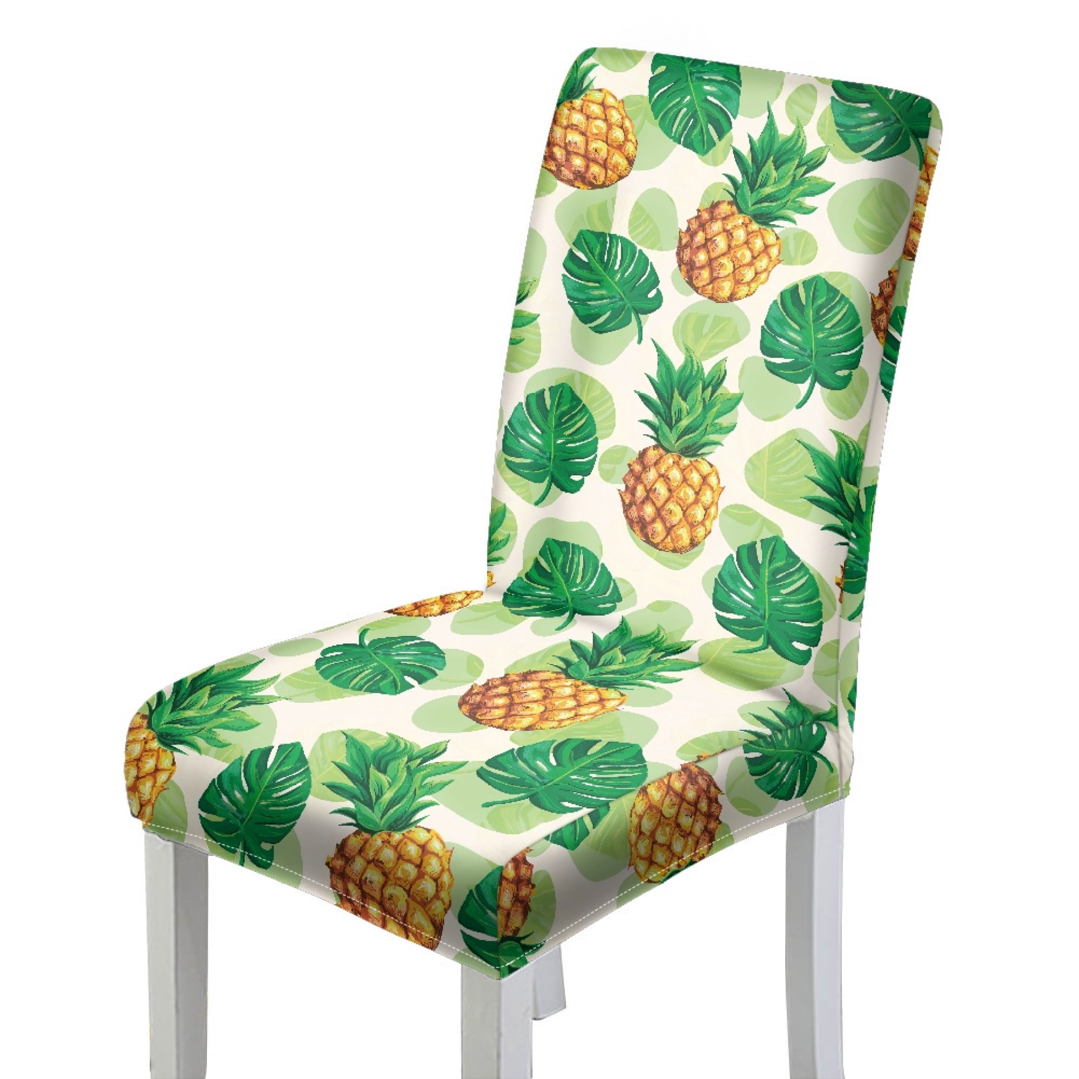 Pattern Chair Covers HELLHERO Pineapple Pattern Dining Chair Covers, Stretch Chair Seat ...