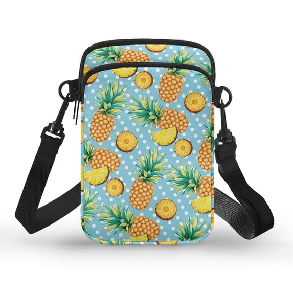 HELLHERO Pineapple Pattern Unique Birthday Gift Double-layer Shoulder Bags Vintage for Travel Daily Use