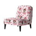 thumbnail image 1 of HELLHERO Pink Cat Pattern Dustproof Decorations Armless Chair Slipcover Non Slip Armless Accent Chair Cover for Armless Couch, 1 of 8