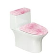 thumbnail image 1 of HELLHERO Pink Petals Lid Cover Set for Toilet 2 Pcs Set Polyester Easy Care for Friends, 1 of 8