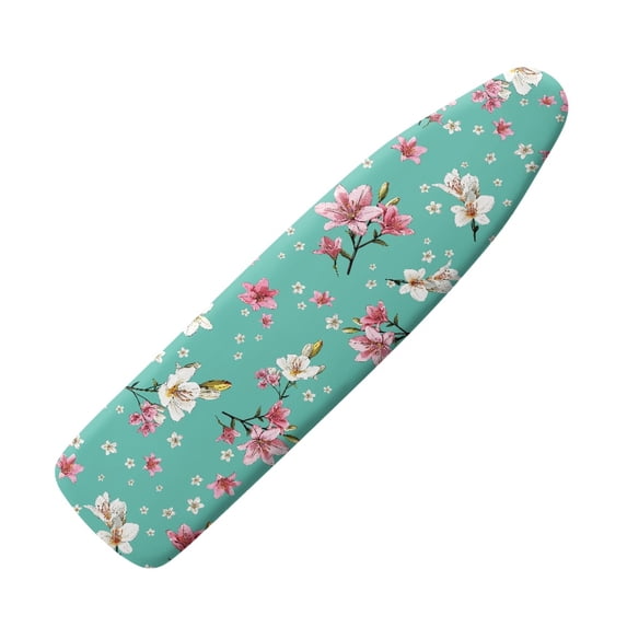 HELLHERO Pink White Flowers Ironing Board Covets Breathable Ironing Board Cover Polyester Fabric