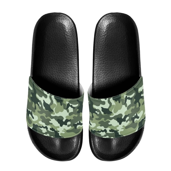 HELLHERO Platform Slide Sandals for Beach Outdoor Bath, Waterproof EVA Slippers, Camouflage