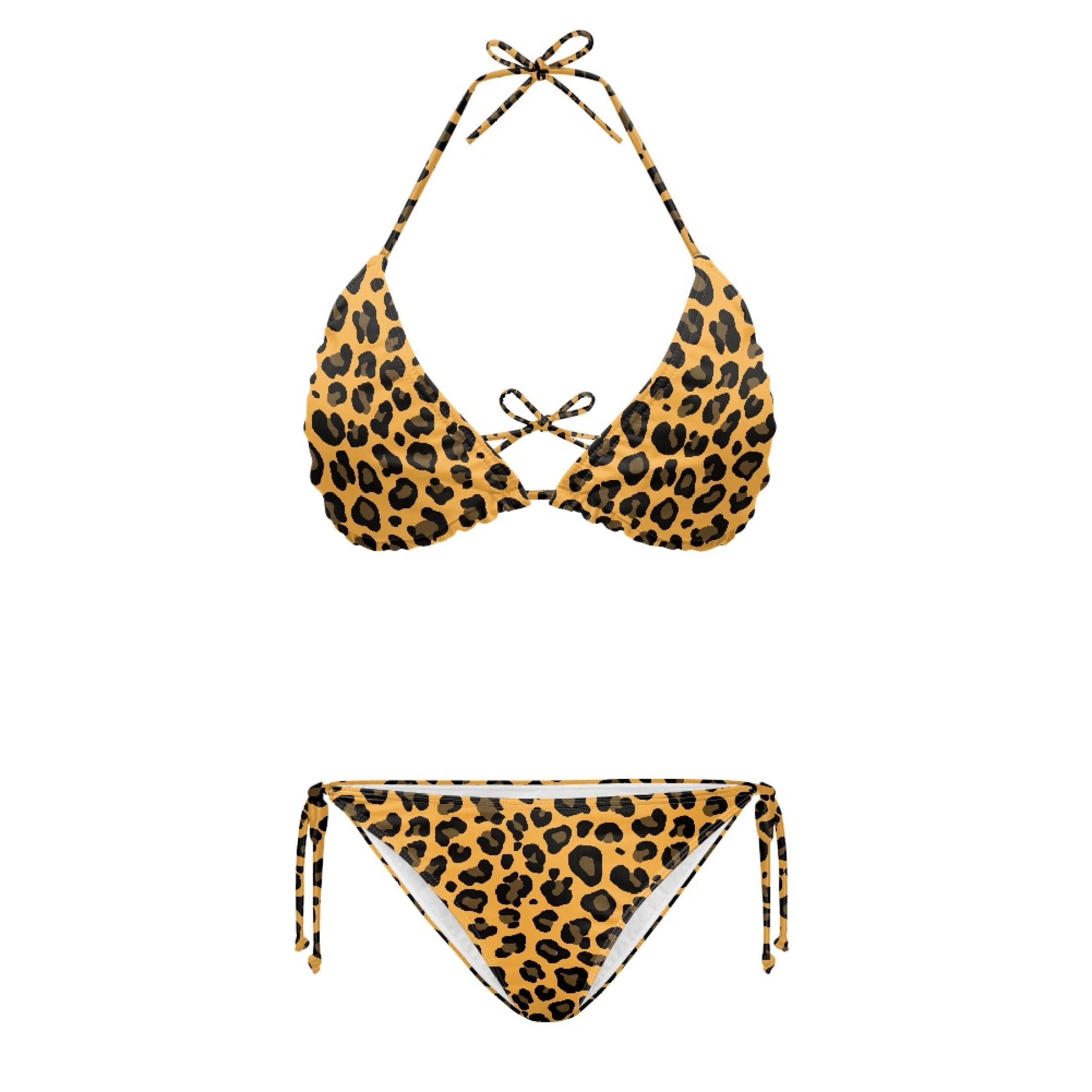 HELLHERO Plus Size Leopard Print Two Piece Bikini Set for Women Quick ...