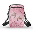 thumbnail image 1 of HELLHERO Polyester Adjustable Shoulder Strap Crossbody Bag with Zipper Closed Crossbody Bags for Travel Daily Use(Pink Roses on Light Pink), 1 of 7