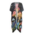 thumbnail image 1 of HELLHERO Polyester Bathing Suit Cover Up for Beach Breathable Free Size Cover Ups for Swimwear Women Fantasy Mushroom Galaxy, 1 of 6