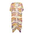 thumbnail image 1 of HELLHERO Polyester Bathing Suit Cover Up for Beach Kimono Breathable Butterfly and Floral Pattern, 1 of 6
