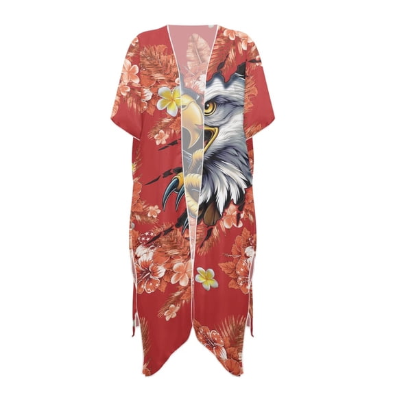 HELLHERO Polyester Bathing Suit Cover Up for Party Showcase Feminine Charm Comfort Eagle Floral