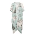 thumbnail image 1 of HELLHERO Polyester Bathing Suit Cover Up for Summer Lightweight Casual Retro Boat Pattern, 1 of 6