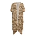 thumbnail image 1 of HELLHERO Polyester Bathing Suit Cover Up for Vacation Fashion Free Size Long Kimono Swimsuit Cover Up Classic Leopard Pattern, 1 of 6